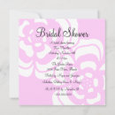 Search for pink flowers bridal shower invitations White