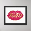 Search for red lips canvas prints Kiss