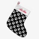 Search for black and white dog christmas stockings Pet