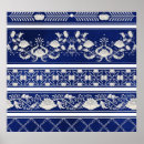 Recherche de motif chinois posters Bleu