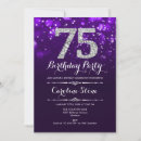 Search for silver 75th birthday invitations Adult birthday party