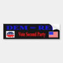 Search for dem bumper stickers Politics