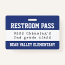 Search for teacher hall pass Blue