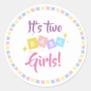 Search for pink and blue twins stickers Gender reveal
