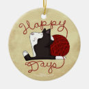 Search for black and white cat ornaments Whimsical