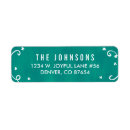 Search for teal return address labels Cute