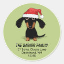Recherche de christmas dog labels Dachshund