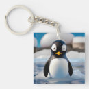 Search for cute penguins square keychains Ice