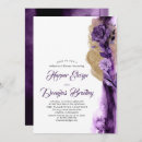 Search for purple rehearsal dinner invitations Floral
