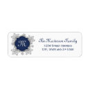 Search for quatrefoil return address labels Blue