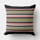 Recherche de pêche et noir coussins Rayures