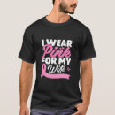 Search for i wear pink for my wife tshirts Breast cancer awareness