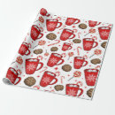Search for hot chocolate wrapping paper Santa