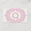 Recherche de rayures roses et blanches cartes visite Motif