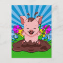 Search for piglets vertical postcards Happy