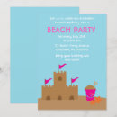 Search for sand birthday invitations Girls birthday party