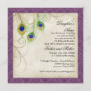 Search for peacock quinceanera invitations Purple