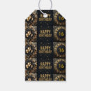 Search for black and gold gift tags Celebration