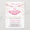 Search for tutu baby shower invitations Pink and gold