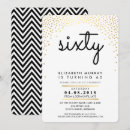 Search for confetti 60th birthday invitations Simple