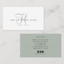 Search for sage green business cards Modern minimalist