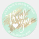 Search for mint green and gold stickers White