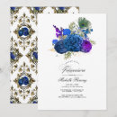 Recherche de paon bleu invitations Vintage
