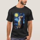 Search for starry night cat tshirts Gogh
