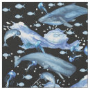 Search for ocean waves fabric Watercolor