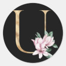 Search for monogram u stickers Gold