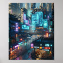 Recherche de cyberpunk decor Paysage urbain futuriste