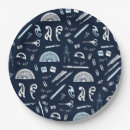 Recherche de mathématiques assiettes en papier Blanc