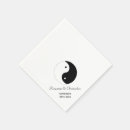 Recherche de yin yang serviettes Noir et blanc