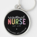 Search for graduation name keychains Registered nurse