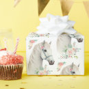 Recherche de motif cheval papier cadeau Blanc