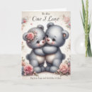 Recherche de étreinte vœux cartes Ours en peluche