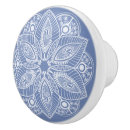 Recherche de mandala bleu boutons et poignées de porte Fleur