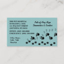 Search for veterinarian business cards Vets