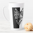 Recherche de dessin de loup tasses Noir et blanc