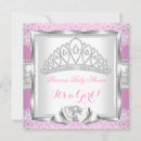 Search for pink silver princess baby shower invitations Tiara