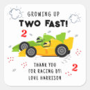 Search for birthday racing stickers Two fast