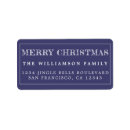Search for navy and white return address labels Hand lettered