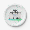 Recherche de anniversaire de pingouin assiettes Bleu