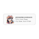 Search for husky dog return address labels Cute