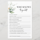 Search for who knows groom best Bridal shower