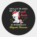 Search for unicorn head stickers Red hair