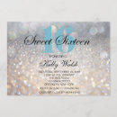 Search for light blue sweet 16 invitations Sparkle