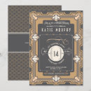 Search for great gatsby bridal shower invitations Black and gold