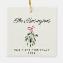 Search for mistletoe ornaments Married and merry