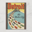Recherche de vintage detroit postcards Voitures